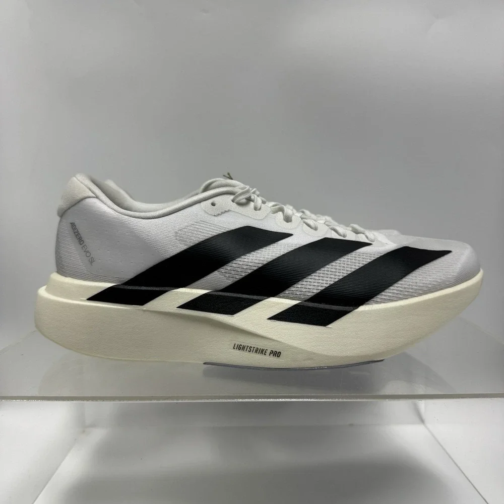 Adidas Evo SL White Black JH6206 Running Shoes Sneakers Men's Size 8.5 Worn 1X